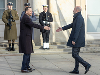 Radoslaw Sikorski (Poland's Minister of Foreign Affairs), Jean Noel Barrot (France's Minister of Foreign Affairs) during meeting of the Fore...