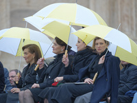 (R-L) Armenia's First Lady Anna Hakobyan, Lithuania's First Lady Diana Nausediene, Serbia's First Lady Tamara Vucic, and Ukraine's First Lad...