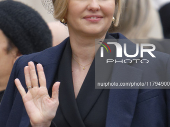 First Lady of Ukraine Olena Zelenska attends Pope Francis' weekly general audience in St. Peter's Square in Vatican City on November 20, 202...