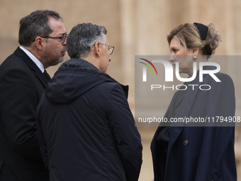 First Lady of Ukraine Olena Zelenska attends Pope Francis' weekly general audience in St. Peter's Square in Vatican City on November 20, 202...