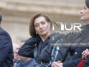 Armenia's First Lady Anna Hakobyan attends the weekly general audience of Pope Francis at St. Peter's Square in The Vatican on November 20,...