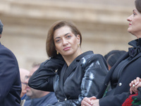 Armenia's First Lady Anna Hakobyan attends the weekly general audience of Pope Francis at St. Peter's Square in The Vatican on November 20,...