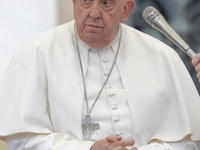 Pope Francis arrives for the weekly general audience at St Peter's Square in The Vatican on November 20, 2024. (