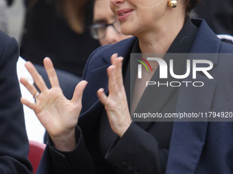 First Lady of Ukraine Olena Zelenska attends Pope Francis' weekly general audience in St. Peter's Square in Vatican City on November 20, 202...