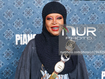 Erykah Badu arrives at the Los Angeles Premiere Of Netflix's 'The Piano Lesson' held at The Egyptian Theatre Hollywood on November 19, 2024...