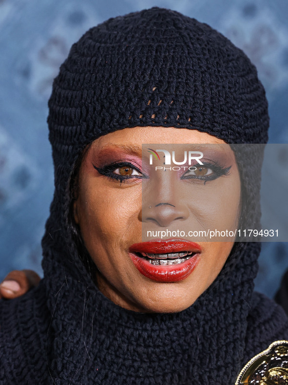 Erykah Badu arrives at the Los Angeles Premiere Of Netflix's 'The Piano Lesson' held at The Egyptian Theatre Hollywood on November 19, 2024...