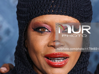 Erykah Badu arrives at the Los Angeles Premiere Of Netflix's 'The Piano Lesson' held at The Egyptian Theatre Hollywood on November 19, 2024...