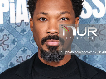 Corey Hawkins arrives at the Los Angeles Premiere Of Netflix's 'The Piano Lesson' held at The Egyptian Theatre Hollywood on November 19, 202...