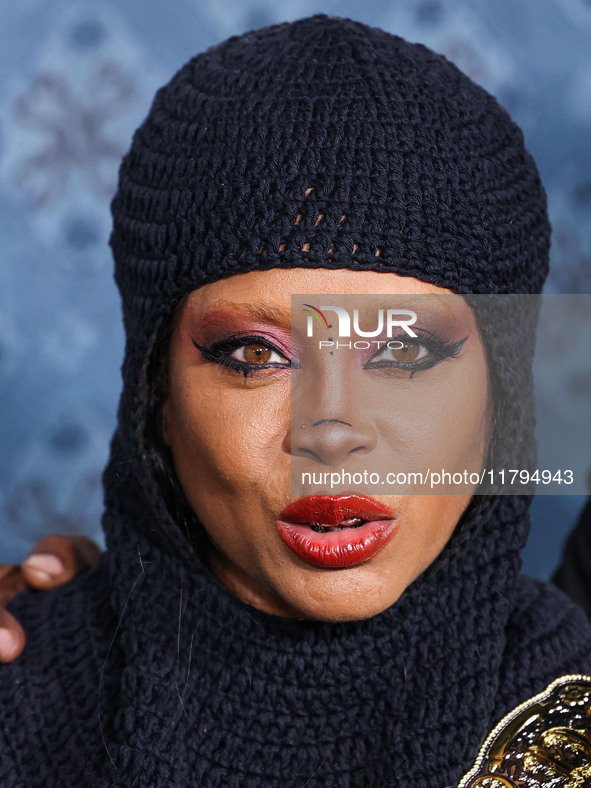 Erykah Badu arrives at the Los Angeles Premiere Of Netflix's 'The Piano Lesson' held at The Egyptian Theatre Hollywood on November 19, 2024...