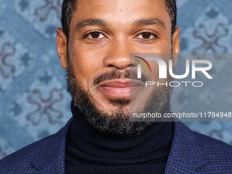 Ray Fisher arrives at the Los Angeles Premiere Of Netflix's 'The Piano Lesson' held at The Egyptian Theatre Hollywood on November 19, 2024 i...