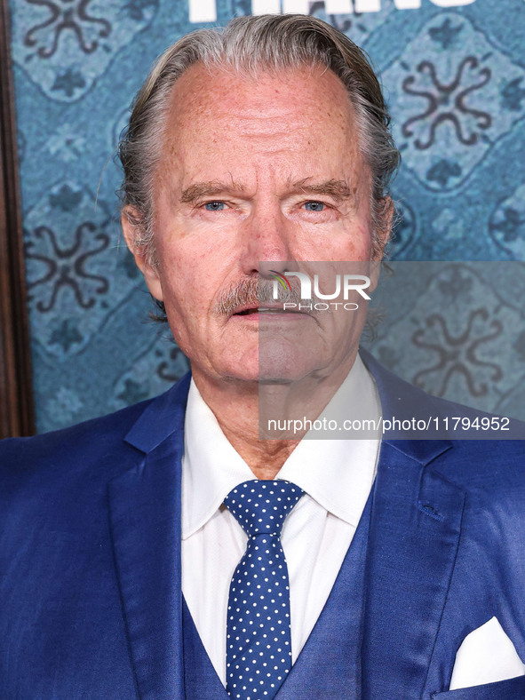 John Savage arrives at the Los Angeles Premiere Of Netflix's 'The Piano Lesson' held at The Egyptian Theatre Hollywood on November 19, 2024...