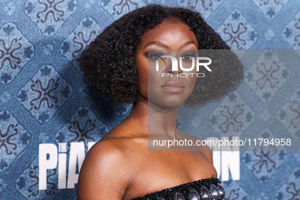 Danielle Deadwyler arrives at the Los Angeles Premiere Of Netflix's 'The Piano Lesson' held at The Egyptian Theatre Hollywood on November 19...