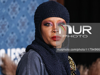 Erykah Badu arrives at the Los Angeles Premiere Of Netflix's 'The Piano Lesson' held at The Egyptian Theatre Hollywood on November 19, 2024...