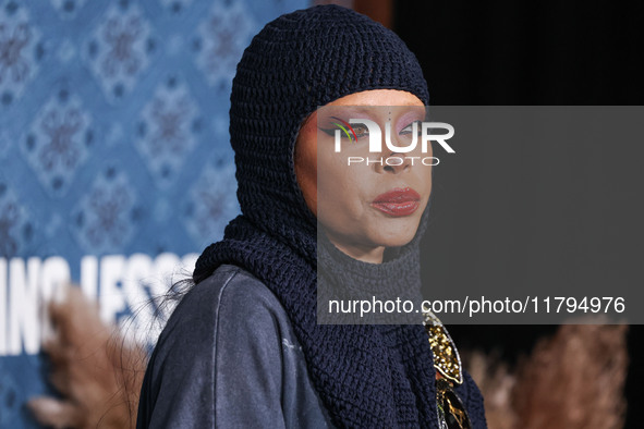 Erykah Badu arrives at the Los Angeles Premiere Of Netflix's 'The Piano Lesson' held at The Egyptian Theatre Hollywood on November 19, 2024...