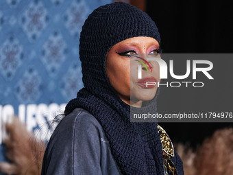 Erykah Badu arrives at the Los Angeles Premiere Of Netflix's 'The Piano Lesson' held at The Egyptian Theatre Hollywood on November 19, 2024...