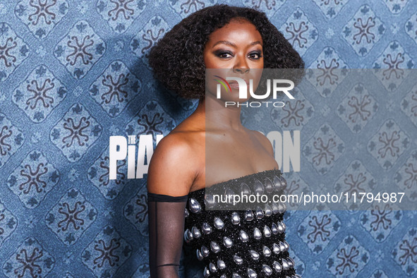 Danielle Deadwyler arrives at the Los Angeles Premiere Of Netflix's 'The Piano Lesson' held at The Egyptian Theatre Hollywood on November 19...