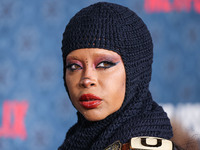 Erykah Badu arrives at the Los Angeles Premiere Of Netflix's 'The Piano Lesson' held at The Egyptian Theatre Hollywood on November 19, 2024...