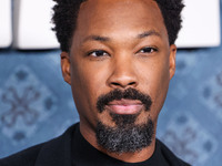 Corey Hawkins arrives at the Los Angeles Premiere Of Netflix's 'The Piano Lesson' held at The Egyptian Theatre Hollywood on November 19, 202...