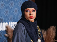 Erykah Badu arrives at the Los Angeles Premiere Of Netflix's 'The Piano Lesson' held at The Egyptian Theatre Hollywood on November 19, 2024...