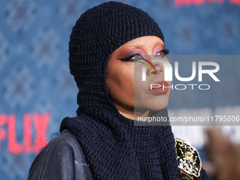 Erykah Badu arrives at the Los Angeles Premiere Of Netflix's 'The Piano Lesson' held at The Egyptian Theatre Hollywood on November 19, 2024...