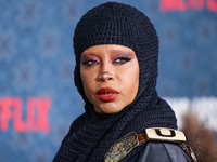 Erykah Badu arrives at the Los Angeles Premiere Of Netflix's 'The Piano Lesson' held at The Egyptian Theatre Hollywood on November 19, 2024...