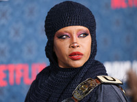 Erykah Badu arrives at the Los Angeles Premiere Of Netflix's 'The Piano Lesson' held at The Egyptian Theatre Hollywood on November 19, 2024...