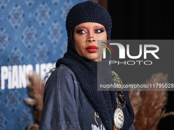 Erykah Badu arrives at the Los Angeles Premiere Of Netflix's 'The Piano Lesson' held at The Egyptian Theatre Hollywood on November 19, 2024...