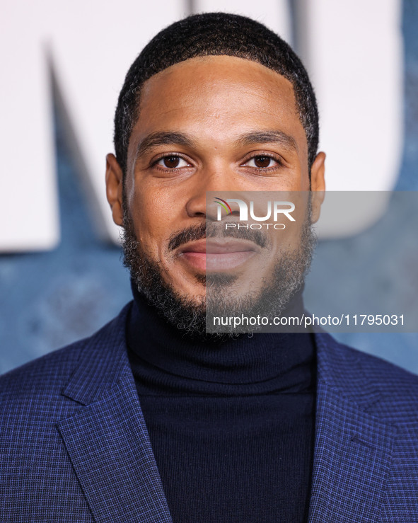 Ray Fisher arrives at the Los Angeles Premiere Of Netflix's 'The Piano Lesson' held at The Egyptian Theatre Hollywood on November 19, 2024 i...