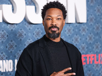 Corey Hawkins arrives at the Los Angeles Premiere Of Netflix's 'The Piano Lesson' held at The Egyptian Theatre Hollywood on November 19, 202...