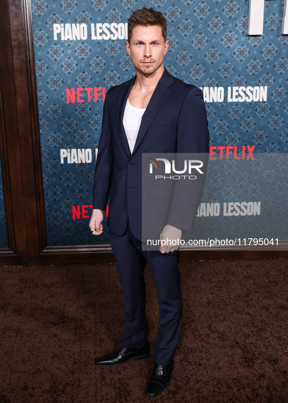 Pressly Coker arrives at the Los Angeles Premiere Of Netflix's 'The Piano Lesson' held at The Egyptian Theatre Hollywood on November 19, 202...