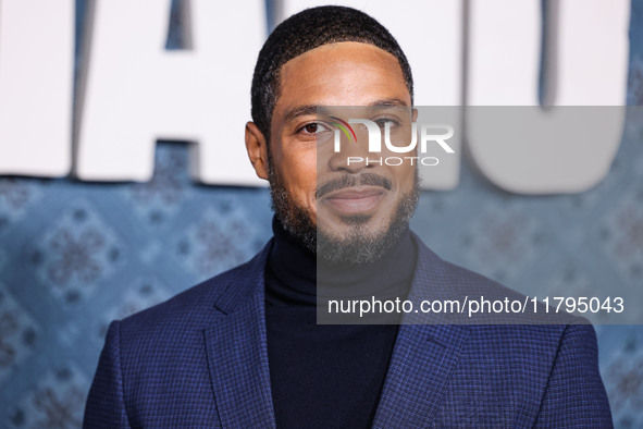 Ray Fisher arrives at the Los Angeles Premiere Of Netflix's 'The Piano Lesson' held at The Egyptian Theatre Hollywood on November 19, 2024 i...