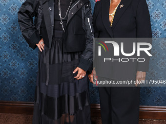 Cookie Johnson and LaTanya Richardson Jackson arrive at the Los Angeles Premiere Of Netflix's 'The Piano Lesson' held at The Egyptian Theatr...