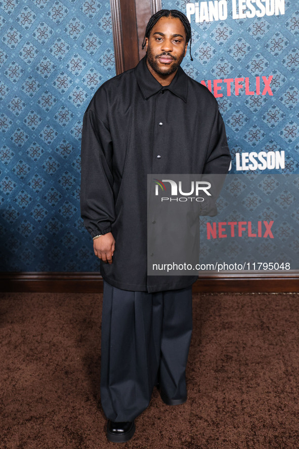 Malcolm Washington arrives at the Los Angeles Premiere Of Netflix's 'The Piano Lesson' held at The Egyptian Theatre Hollywood on November 19...