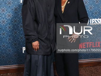 Malcolm Washington and LaTanya Richardson Jackson arrive at the Los Angeles Premiere Of Netflix's 'The Piano Lesson' held at The Egyptian Th...