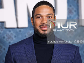 Ray Fisher arrives at the Los Angeles Premiere Of Netflix's 'The Piano Lesson' held at The Egyptian Theatre Hollywood on November 19, 2024 i...