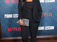 Andrea Mona Bowman arrives at the Los Angeles Premiere Of Netflix's 'The Piano Lesson' held at The Egyptian Theatre Hollywood on November 19...