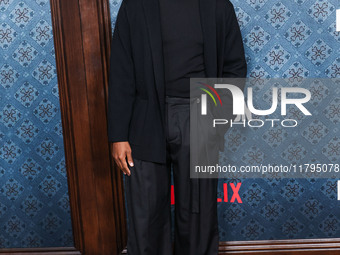 Corey Hawkins arrives at the Los Angeles Premiere Of Netflix's 'The Piano Lesson' held at The Egyptian Theatre Hollywood on November 19, 202...