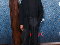 Corey Hawkins arrives at the Los Angeles Premiere Of Netflix's 'The Piano Lesson' held at The Egyptian Theatre Hollywood on November 19, 202...