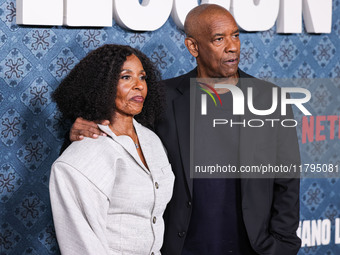 Pauletta Washington and husband Denzel Washington arrive at the Los Angeles Premiere Of Netflix's 'The Piano Lesson' held at The Egyptian Th...