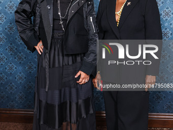 Cookie Johnson and LaTanya Richardson Jackson arrive at the Los Angeles Premiere Of Netflix's 'The Piano Lesson' held at The Egyptian Theatr...