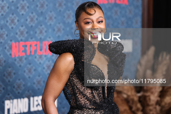 Gail Bean arrives at the Los Angeles Premiere Of Netflix's 'The Piano Lesson' held at The Egyptian Theatre Hollywood on November 19, 2024 in...