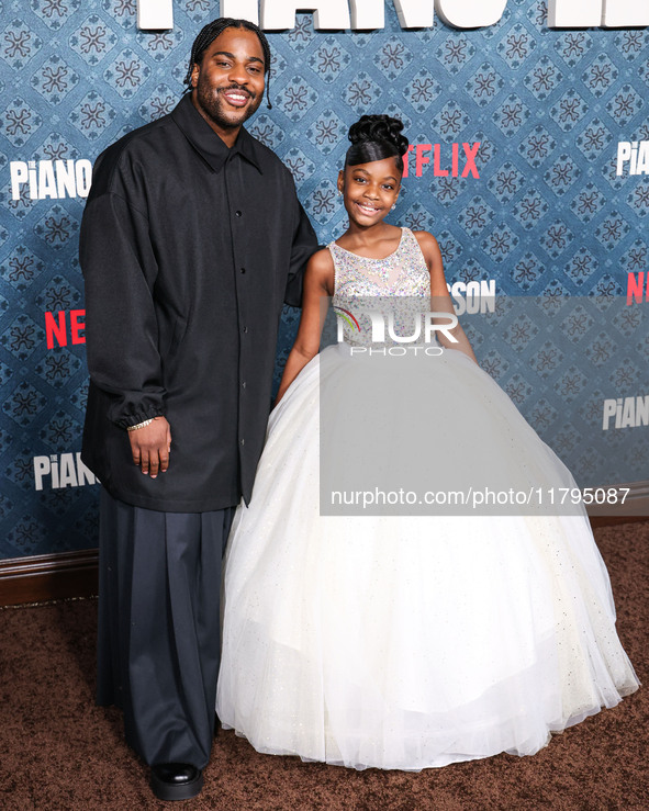 Malcolm Washington and Skylar Aleece Smith arrive at the Los Angeles Premiere Of Netflix's 'The Piano Lesson' held at The Egyptian Theatre H...