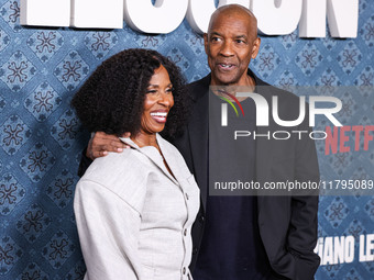 Pauletta Washington and husband Denzel Washington arrive at the Los Angeles Premiere Of Netflix's 'The Piano Lesson' held at The Egyptian Th...