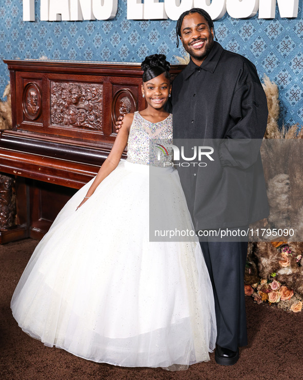 Skylar Aleece Smith and Malcolm Washington arrive at the Los Angeles Premiere Of Netflix's 'The Piano Lesson' held at The Egyptian Theatre H...