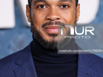 Ray Fisher arrives at the Los Angeles Premiere Of Netflix's 'The Piano Lesson' held at The Egyptian Theatre Hollywood on November 19, 2024 i...