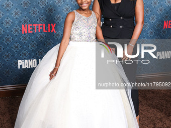 Skylar Aleece Smith with mother arrives at the Los Angeles Premiere Of Netflix's 'The Piano Lesson' held at The Egyptian Theatre Hollywood o...