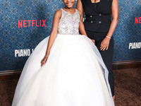 Skylar Aleece Smith with mother arrives at the Los Angeles Premiere Of Netflix's 'The Piano Lesson' held at The Egyptian Theatre Hollywood o...