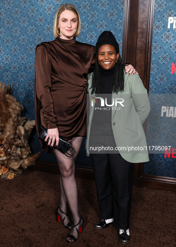 Colleen Washington and Katia Washington arrive at the Los Angeles Premiere Of Netflix's 'The Piano Lesson' held at The Egyptian Theatre Holl...