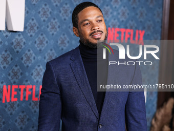 Ray Fisher arrives at the Los Angeles Premiere Of Netflix's 'The Piano Lesson' held at The Egyptian Theatre Hollywood on November 19, 2024 i...