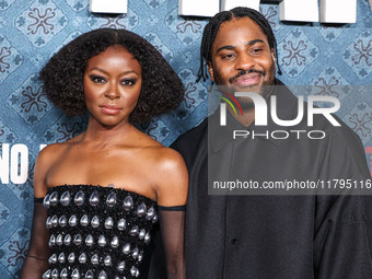 Danielle Deadwyler and Malcolm Washington arrive at the Los Angeles Premiere Of Netflix's 'The Piano Lesson' held at The Egyptian Theatre Ho...